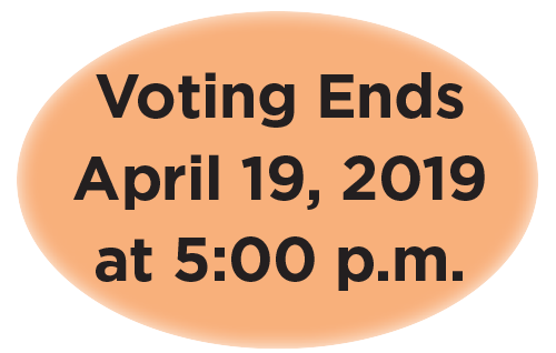 Voting Ends April 19, 2019