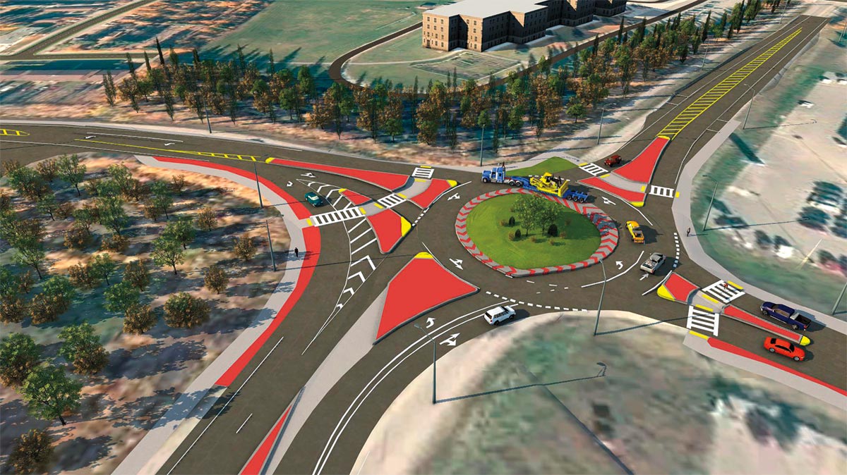 Rendering of the proposed Danby-Wembley roundabout in Fairbanks slated for construction this summer.
