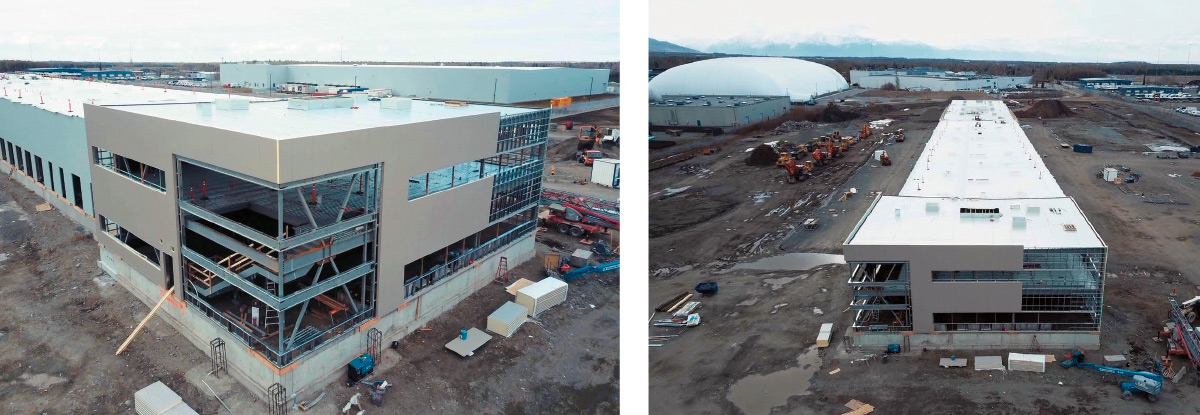 Aerial view of the new Span Alaska terminal as of early May; the facility is scheduled to open in October. Aerial view of the new Span Alaska terminal as of early May; the facility is scheduled to open in October.