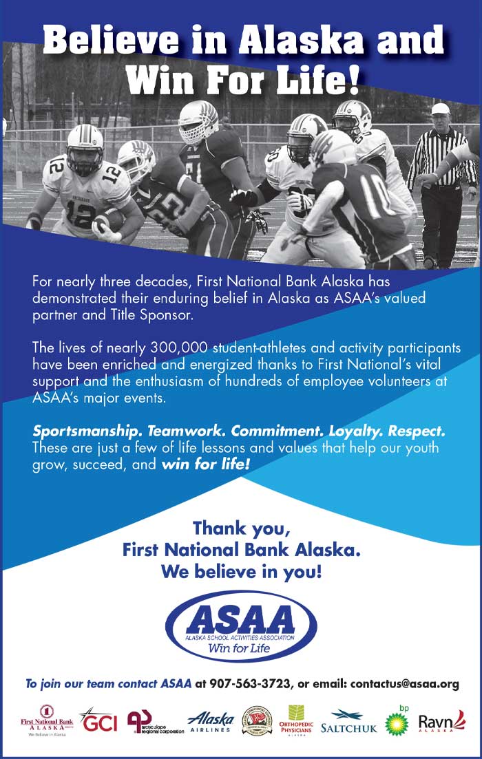 Alaska School Activities Association Advertisement