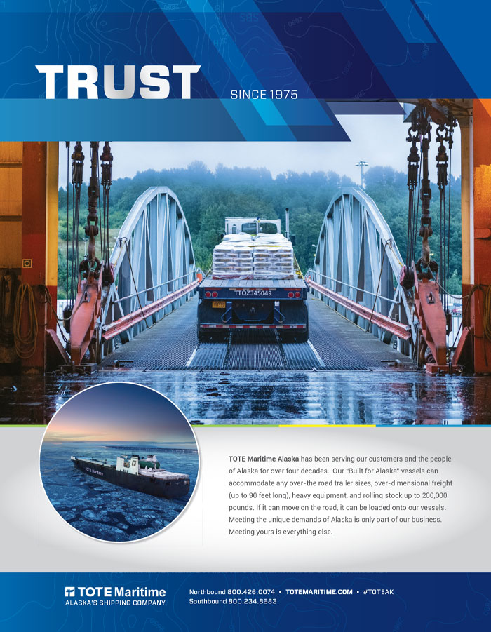 Alaska Business Magazine - TOTE Maritime Advertisement