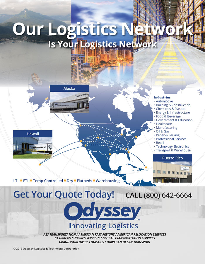 Alaska Business Magazine - Odyssey Innovating Logistics Advertisement