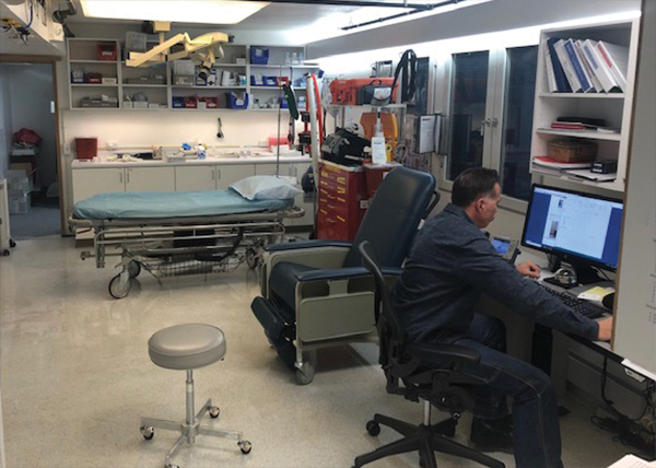 Inside Beacon medical locations in the North Slope. 