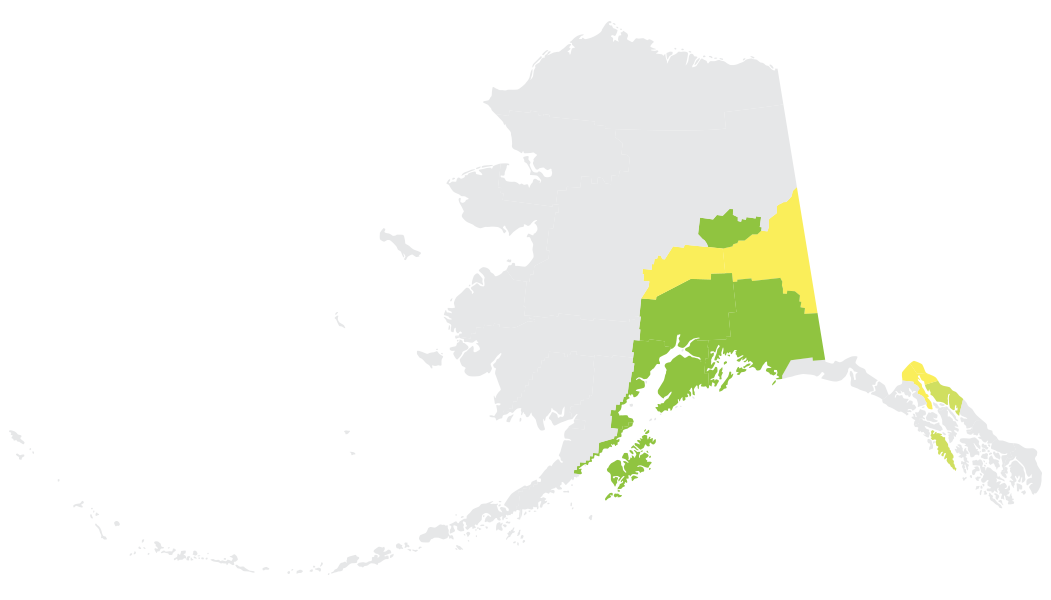 Map of Broadband Internet in Alaska