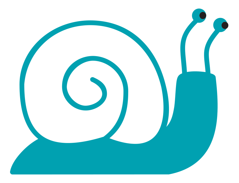 Snail clipart to portray internet speed