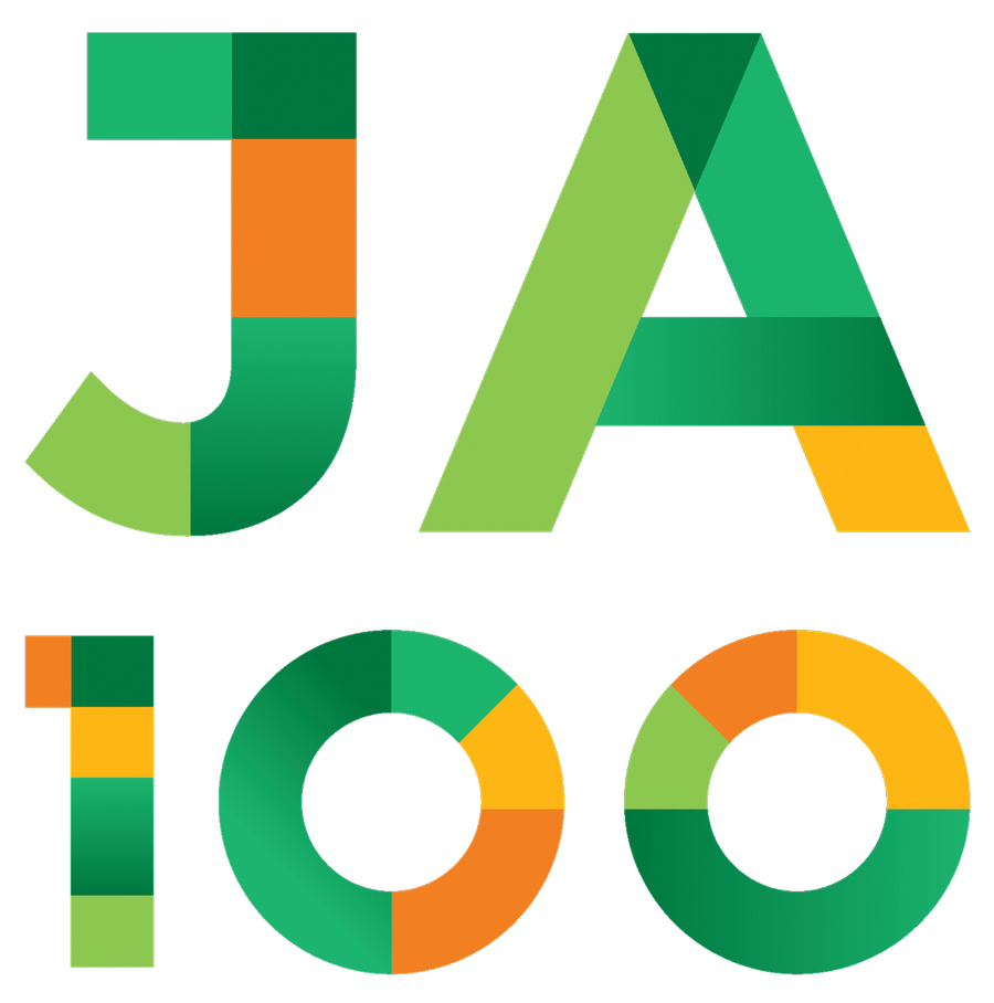 JA 100 logo