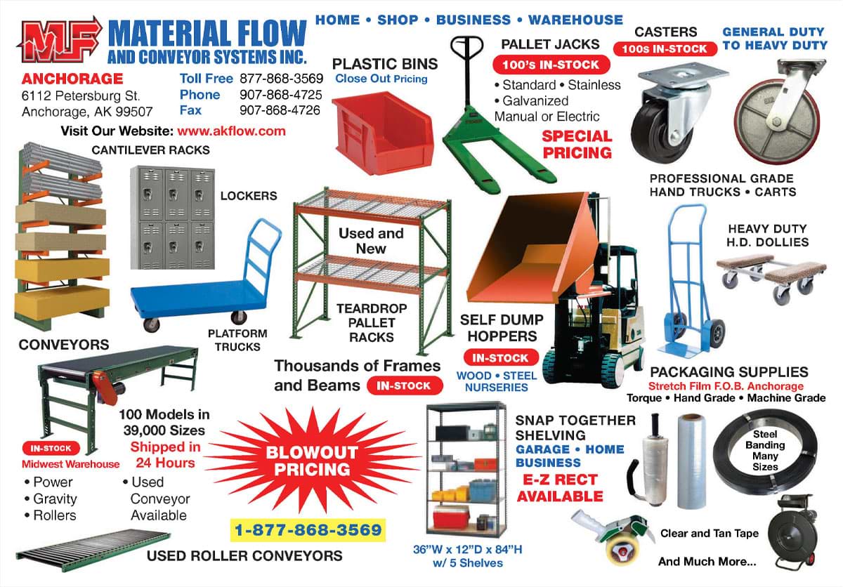 Alaska Business Magazine - Material Flow Advertisement