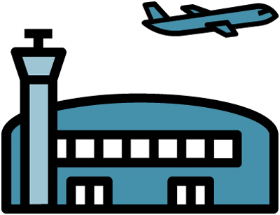 clipart of plane leaving an airport