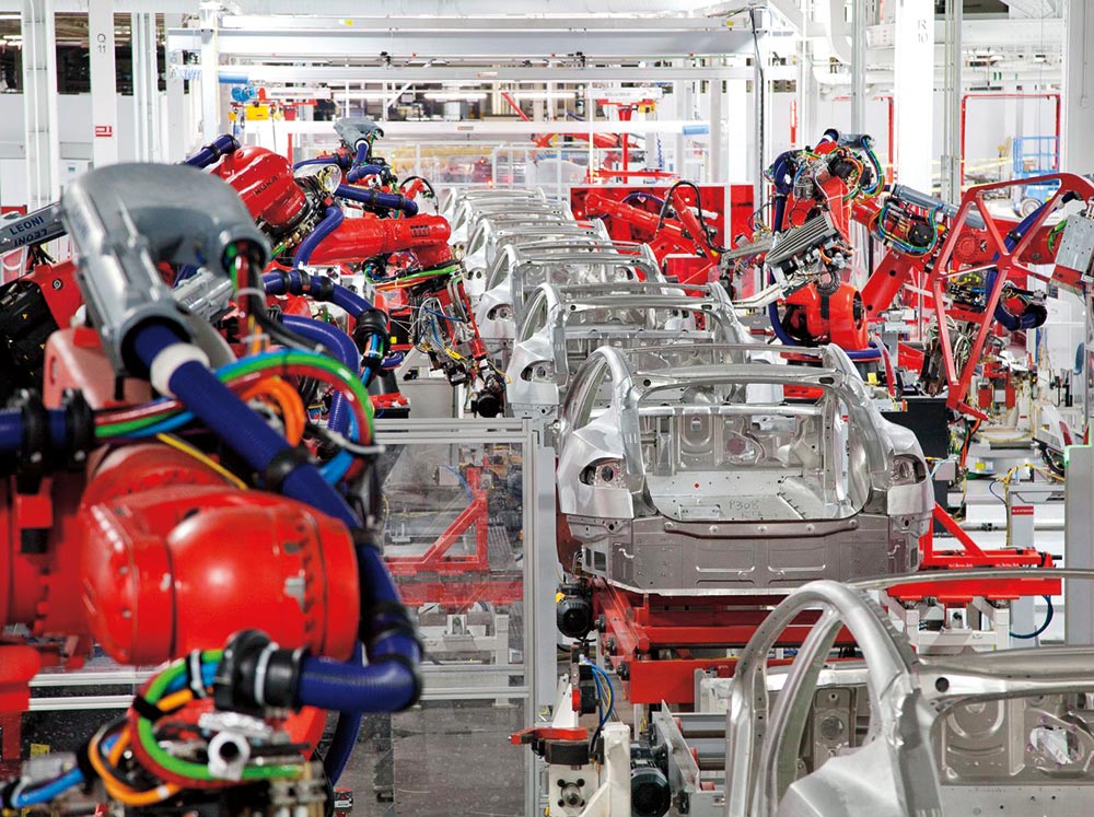 Tesla factory body shop