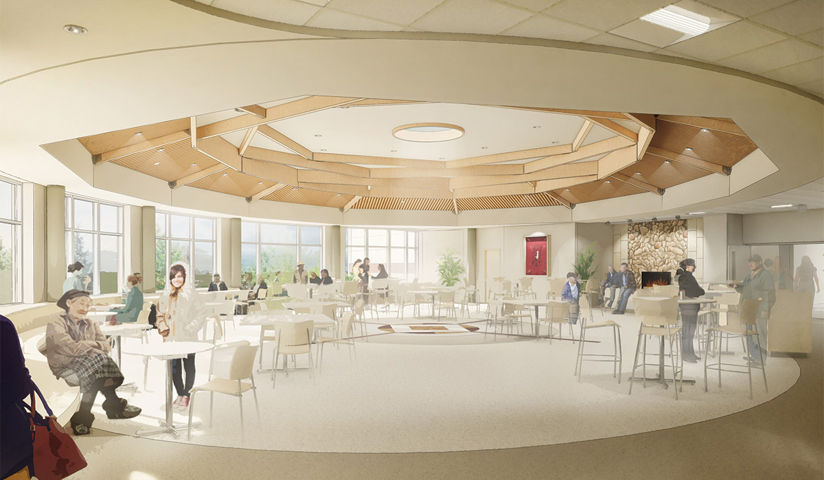 Artistic renderings of the interior of the Little Diomede clinic.