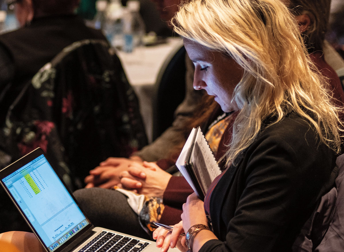 A participant at the 2019 ATIA Annual Convention in Juneau