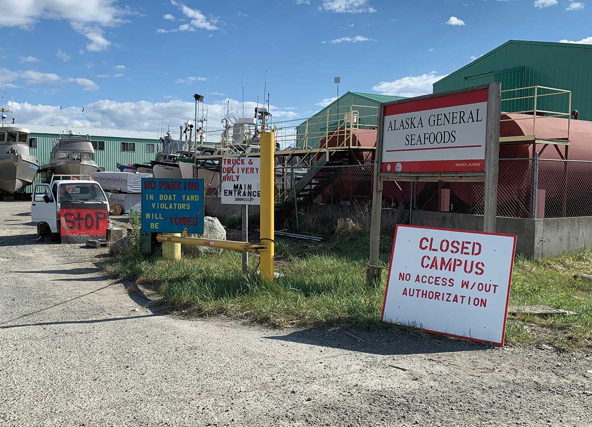 Alaska General Seafoods has closed its campus to visitors as a COVID-19 protective measure. Alaska General Seafoods storefront