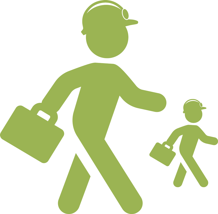 clipart of two people walking with suitcases