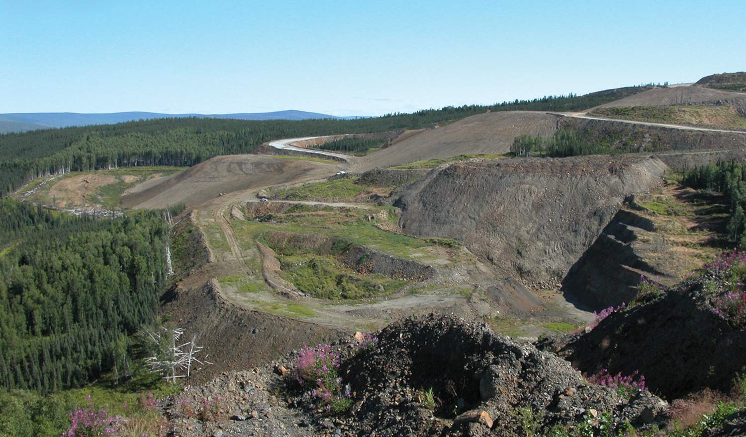 View of True North mining site before reclamation