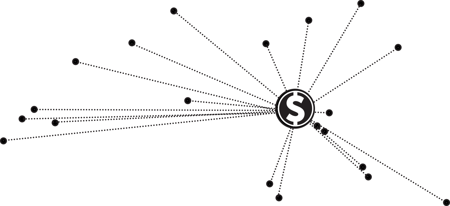 Money dispersing illustration