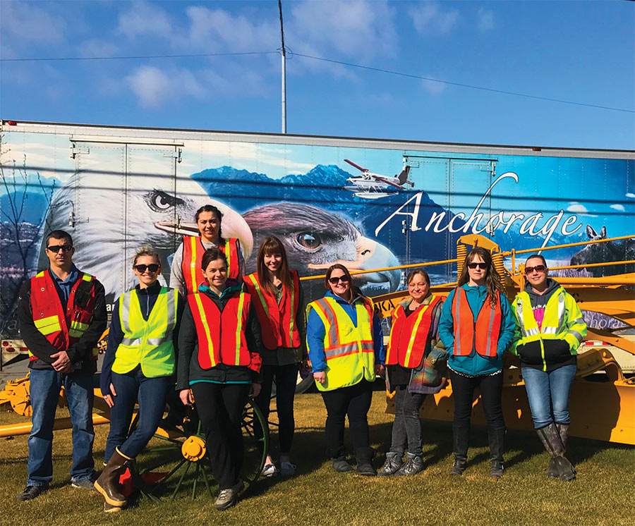 Fairweather employees in Anchorage participating in a citywide clean up