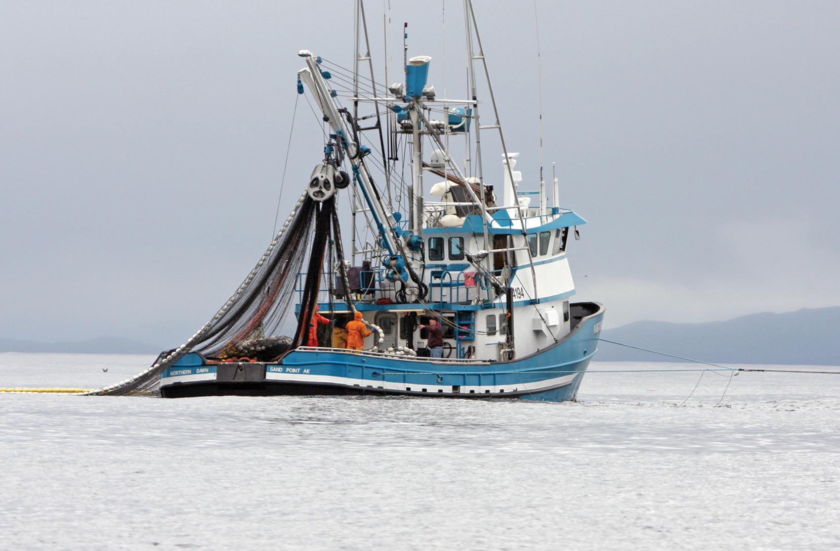 a vessel in an Alaskan bay