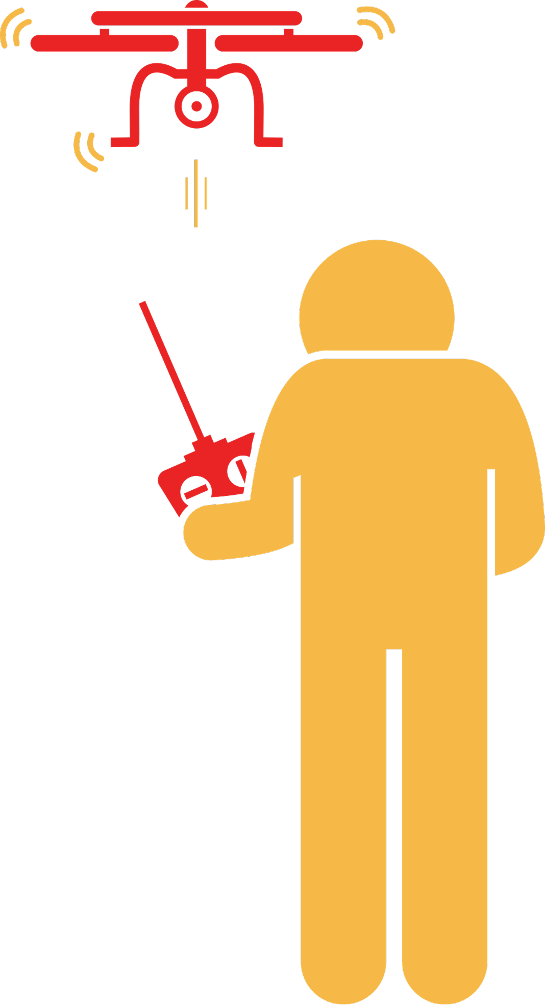 clipart of someone flying a drone