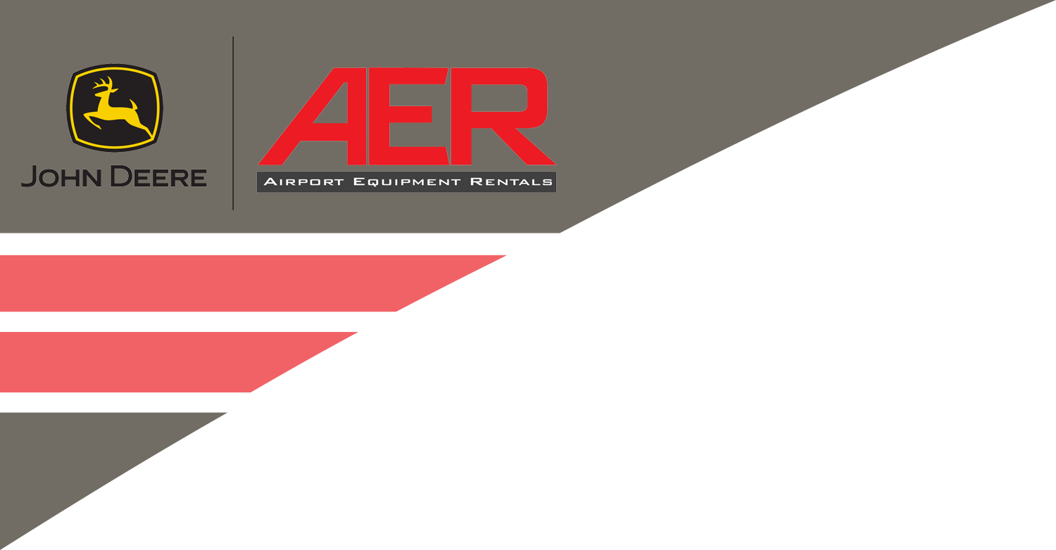 John Deere and Airport Equipment Rentals logos