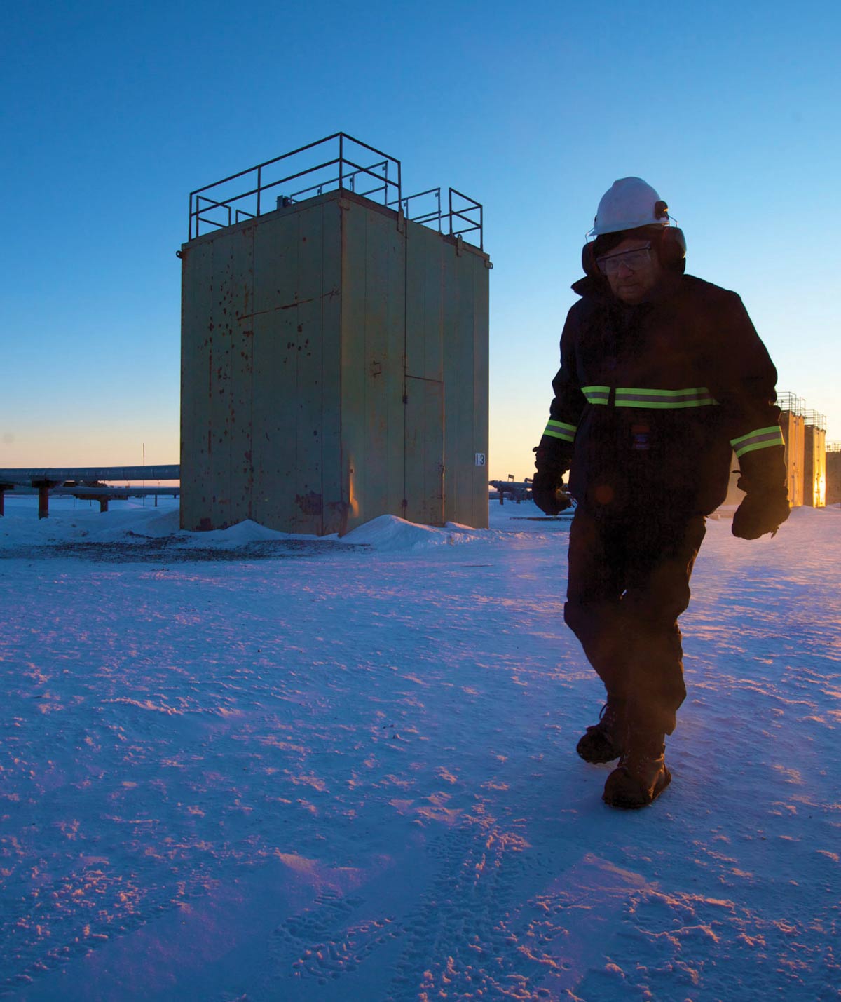 A North Slope worker at Prudhoe Bay