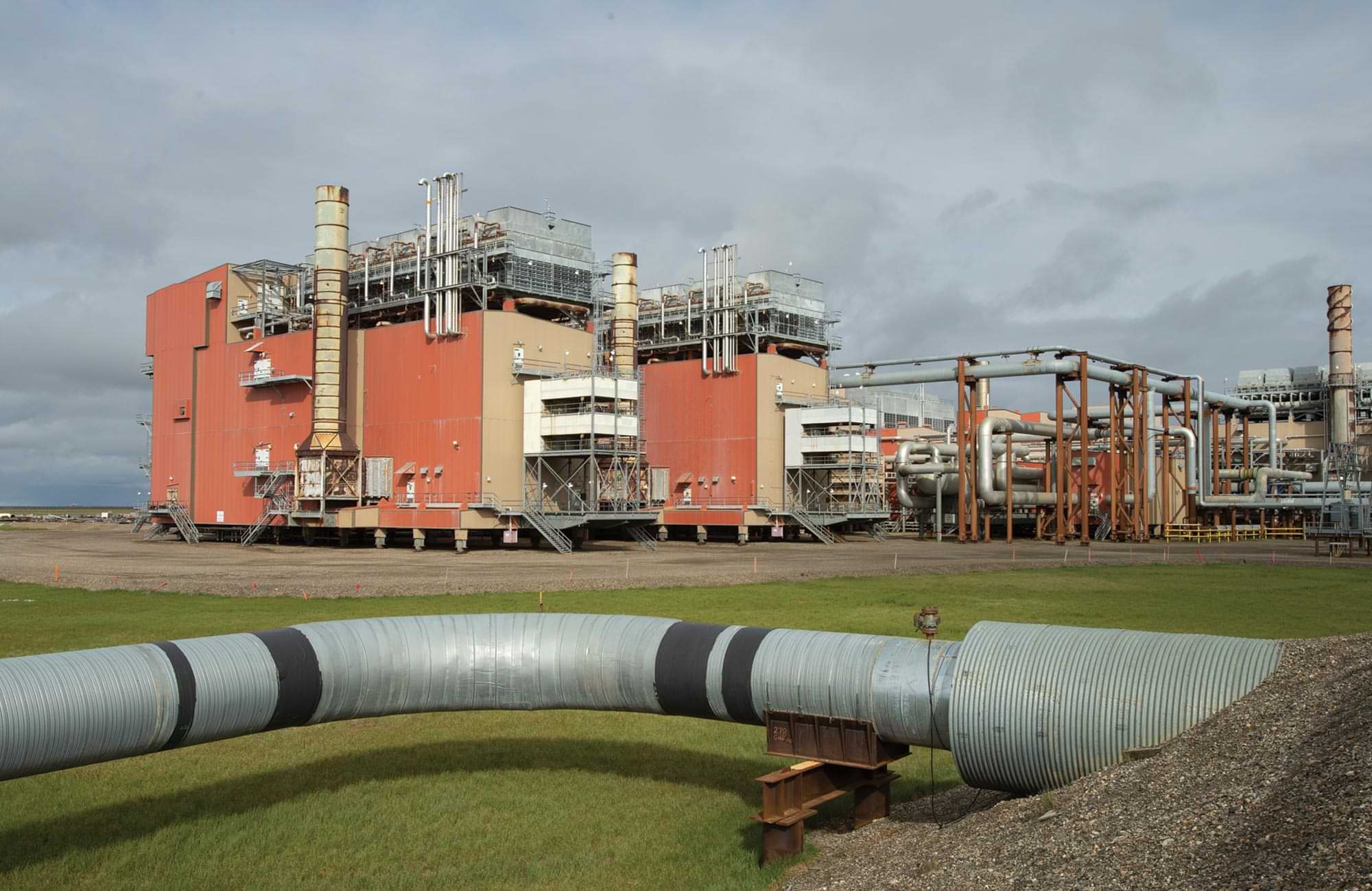 ground view of the Central Gas Facility at Prudhoe Bay