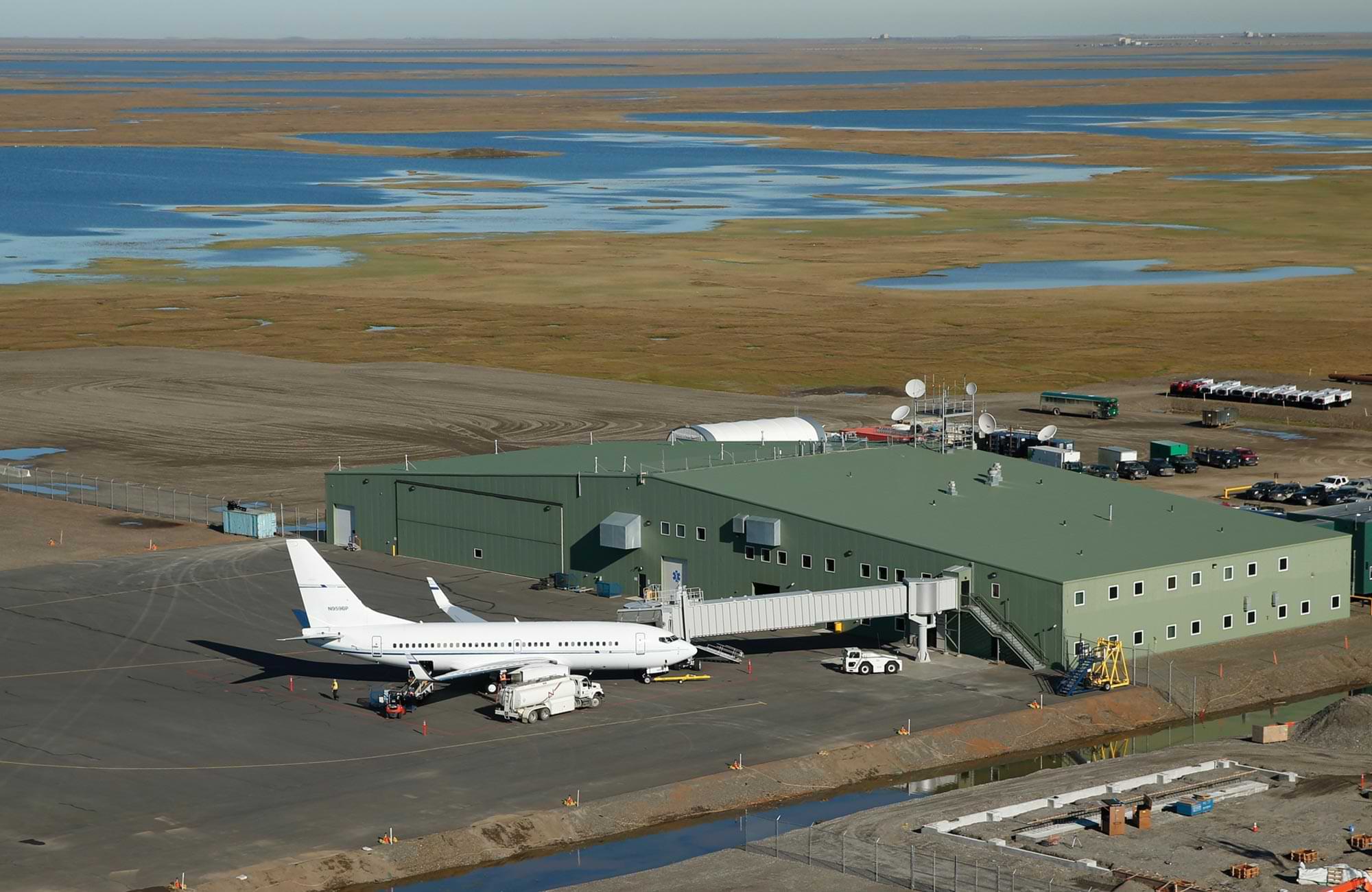aerial view of Deadhorse Aviation Center