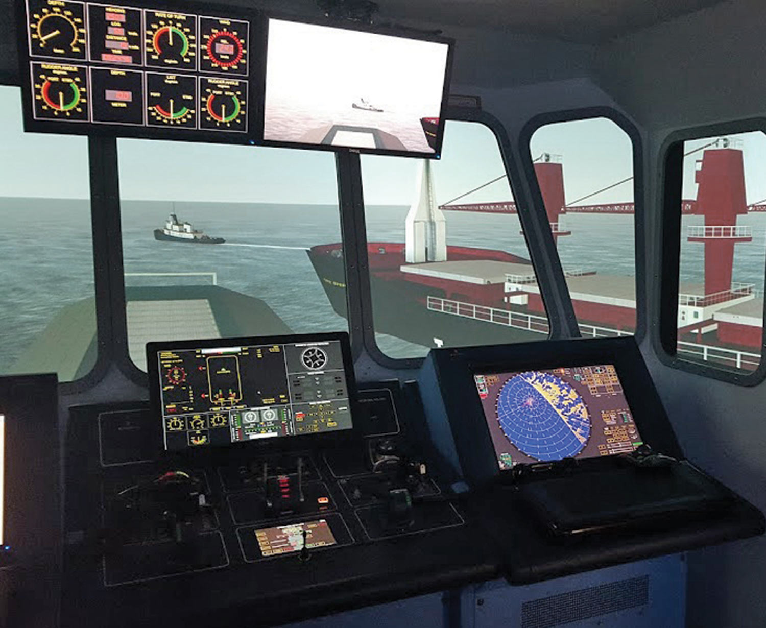 AVTEC full mission bridge simulator view 1