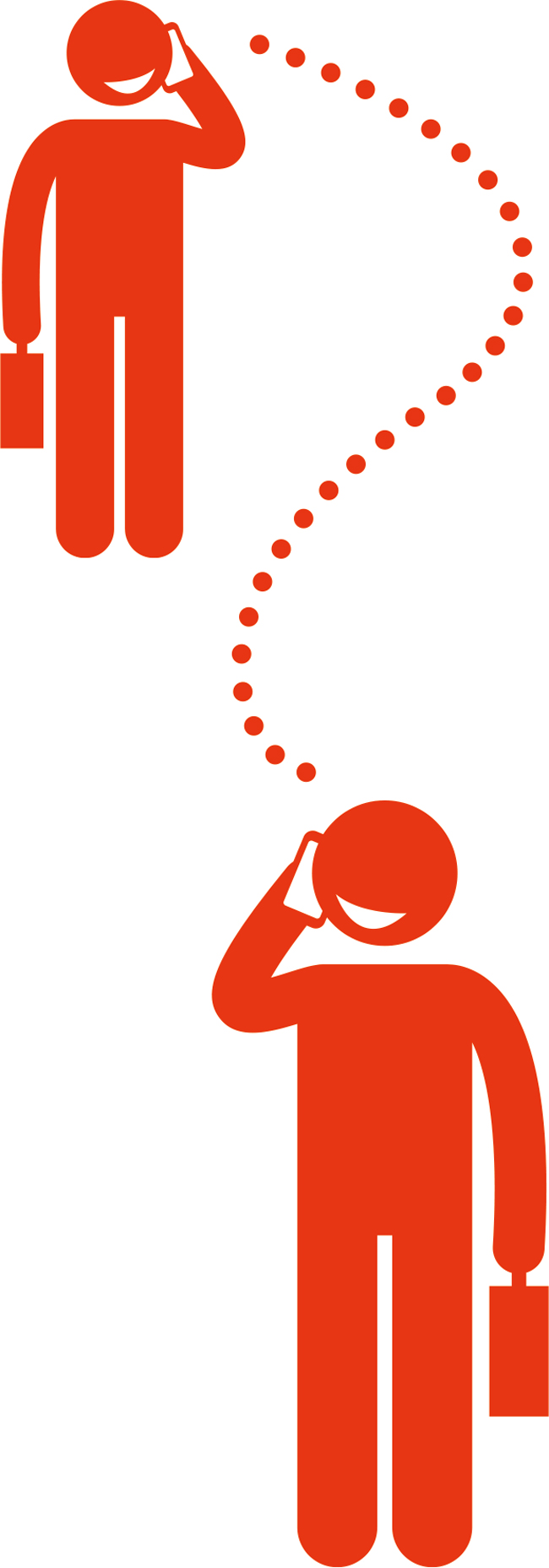 clipart of two people on a phone call