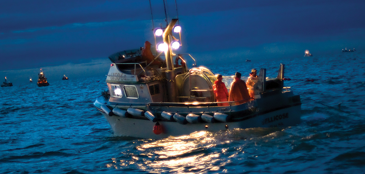 Bristol Bay Regional Seafood Development Association boat on the ocean
