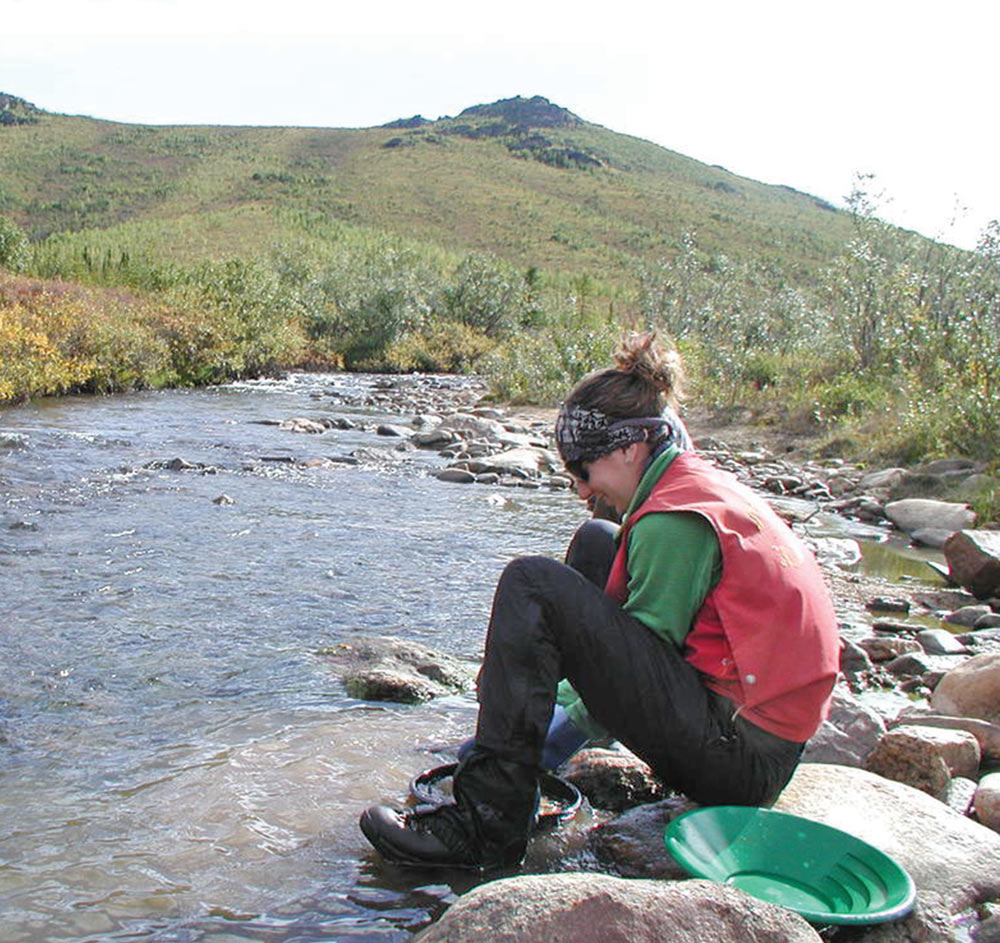 Hecla’s Greens Creek Mine, Northern Star Resources’ Pogo Mine, and Coeur’s Kensington Mine are all underground mines in Alaska A field assistant pans for monazite, a phosphate mineral that contains rare-earth elements, as part of a USGS mineral assessment in 2015 in the BLM’s Central Yukon Planning Area.