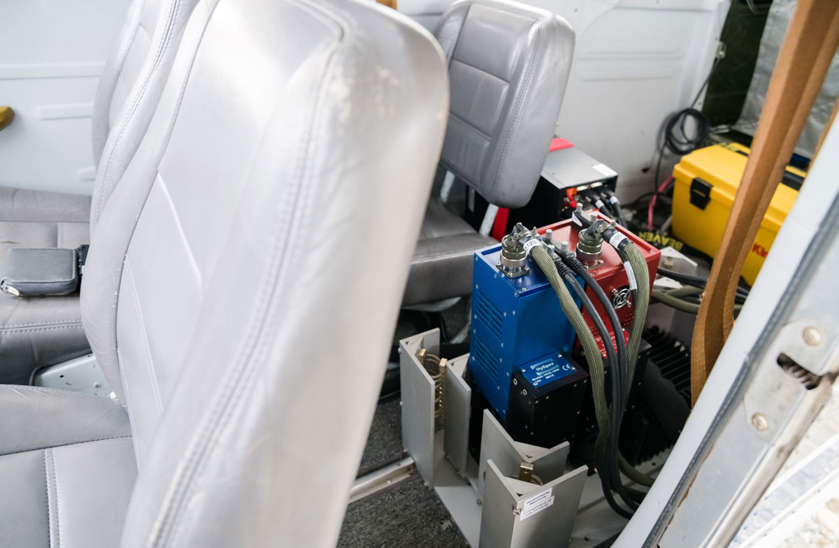 The HyLab's hyperspectral camera and other instrumentation. The HyLab's hyperspectral camera and other instrumentation.