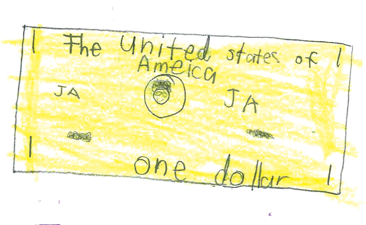 Julius, 2nd Grade Dollar Bill Drawing