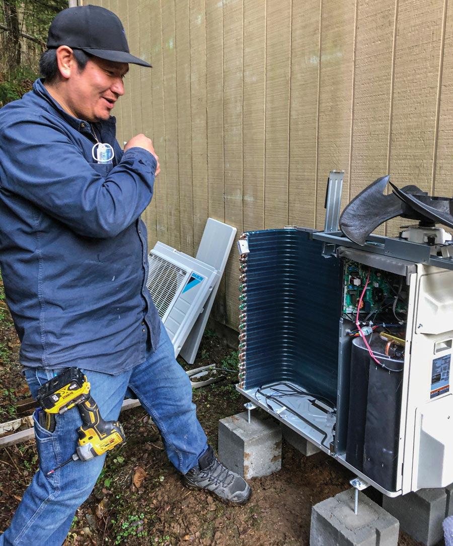 Hecla’s Greens Creek Mine, Northern Star Resources’ Pogo Mine, and Coeur’s Kensington Mine are all underground mines in Alaska Nick Nelson installs the outdoor unit of an air source heat pump in a Juneau home. Heat pumps work by absorbing heat from the outside air and using a small amount of electricity to move that heat into a building.