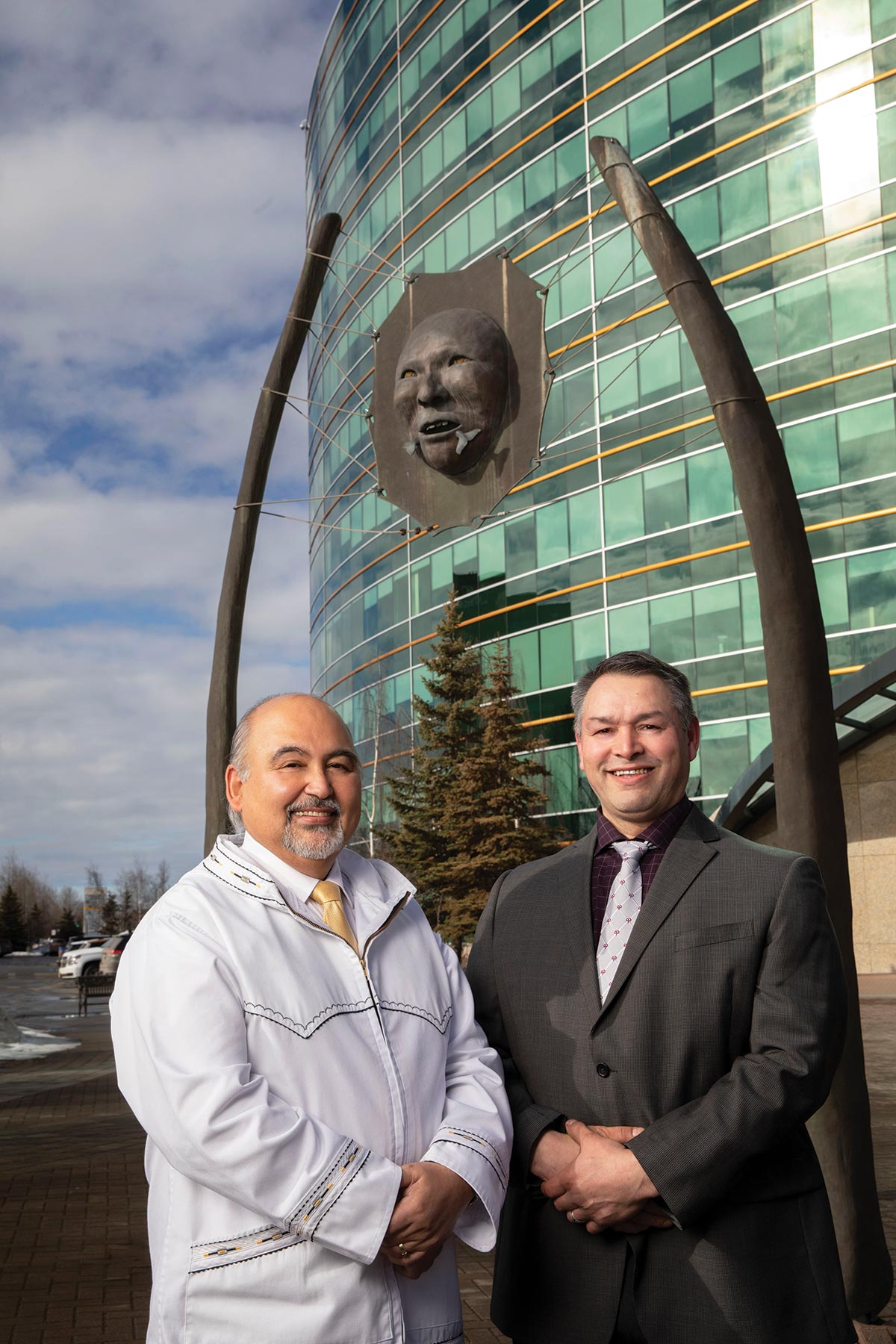 ASRC President and CEO Rex A. Rock Sr. (left) and ASRC Chairman Crawford Patkotak (right)