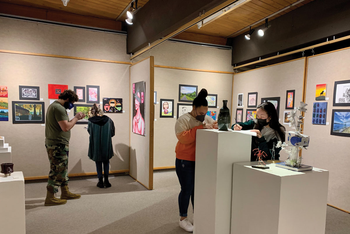 Hecla’s Greens Creek Mine, Northern Star Resources’ Pogo Mine, and Coeur’s Kensington Mine are all underground mines in Alaska Students of UAF professor and local cartoonist Jamie Smith document the display of works by local K-12 students at the annual Up With Art exhibit at the Fairbanks Arts Association Bear Gallery in March 2022
