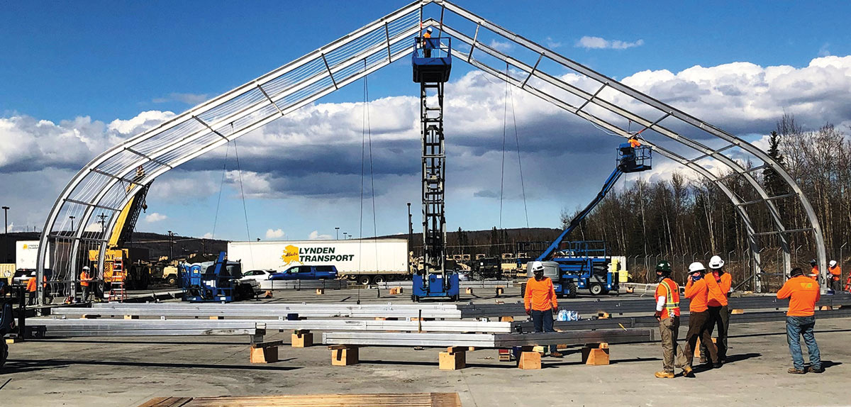 Bristol Bay Native Corporation's SES Group of Companies provided design-build services for 250,000 square feet of new Sprung structures at Fort Wainwright