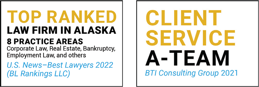 Top Ranked Law Firm in Alaska; Client Service A-Team