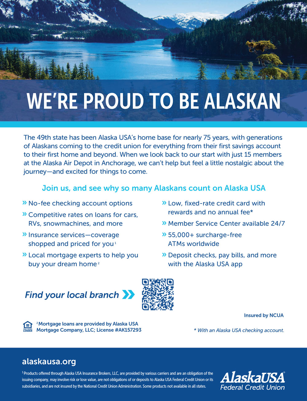 AlaskaUSA Federal Credit Union Advertisement