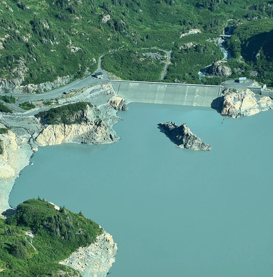 Aerial of Bradley Lake Hydroelectric 