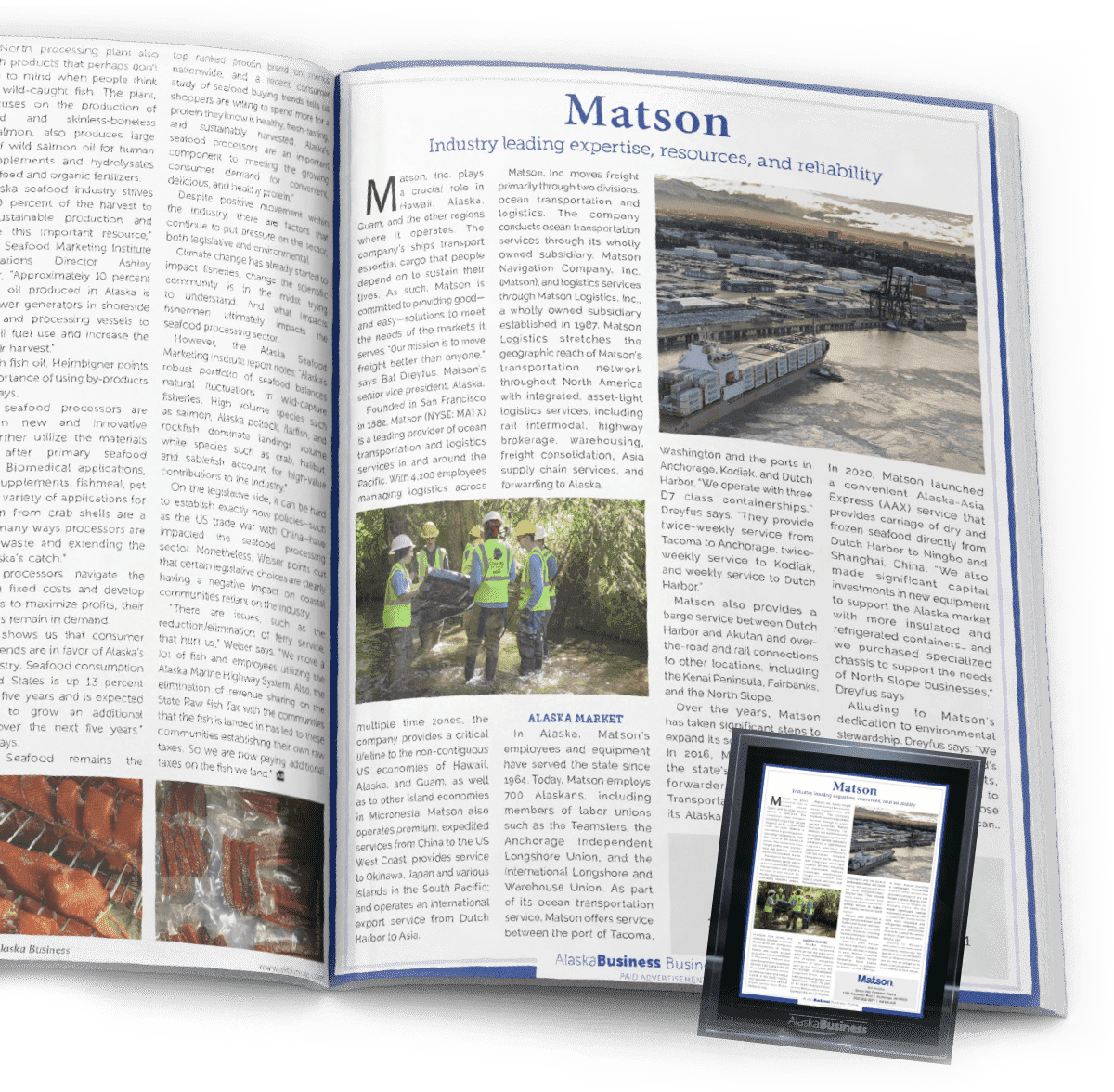Magazine Spread and Tablet