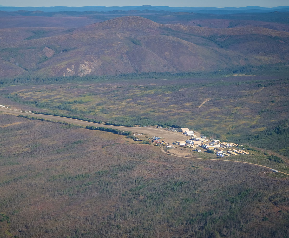 aerial view of Donlin Gold’s base camp