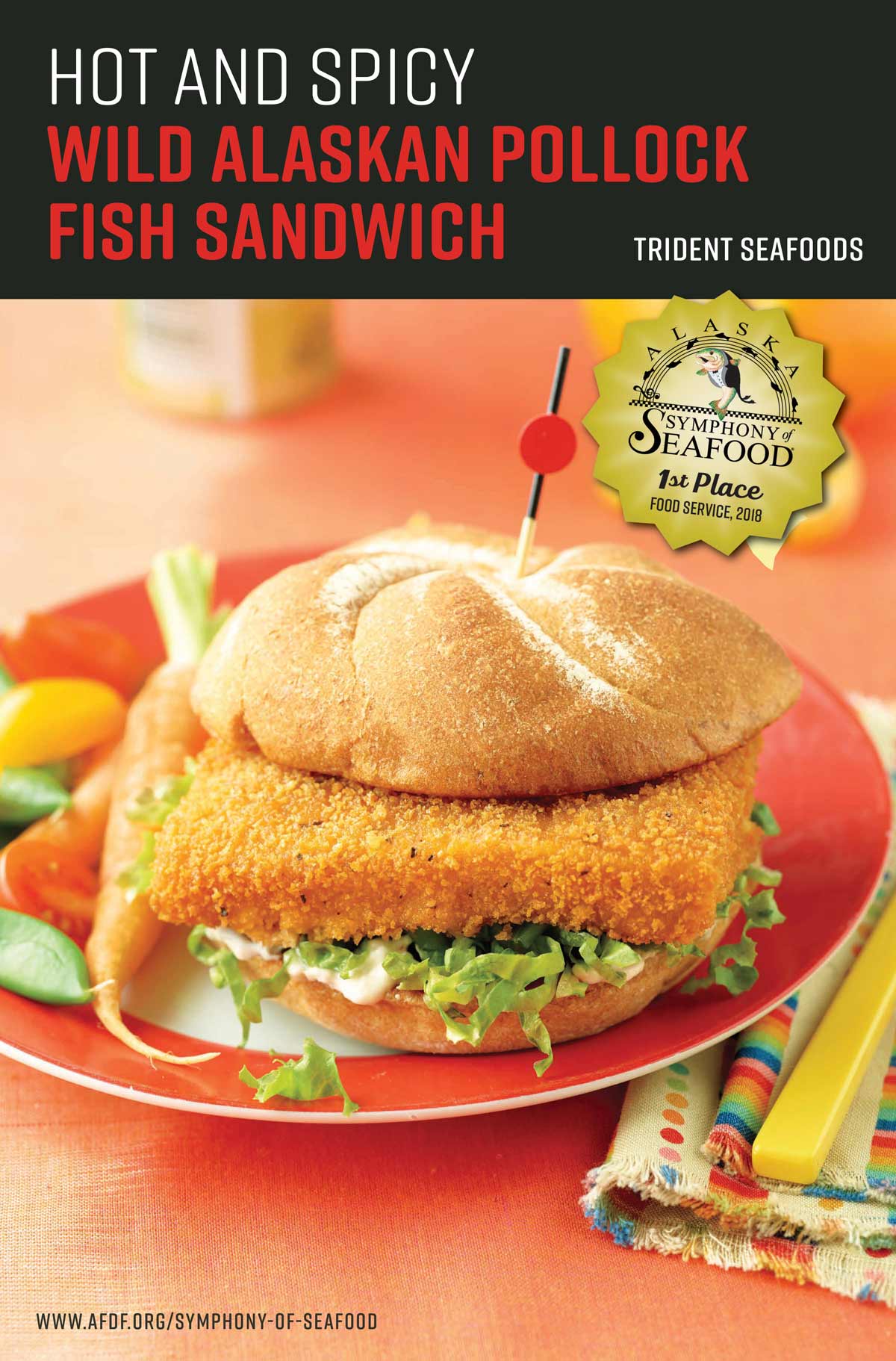 Hot & Spicy Wild Alaskan Pollock Fish Sandwich