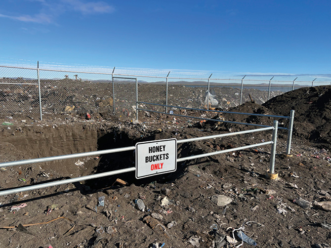 Honey bucket trench for residents