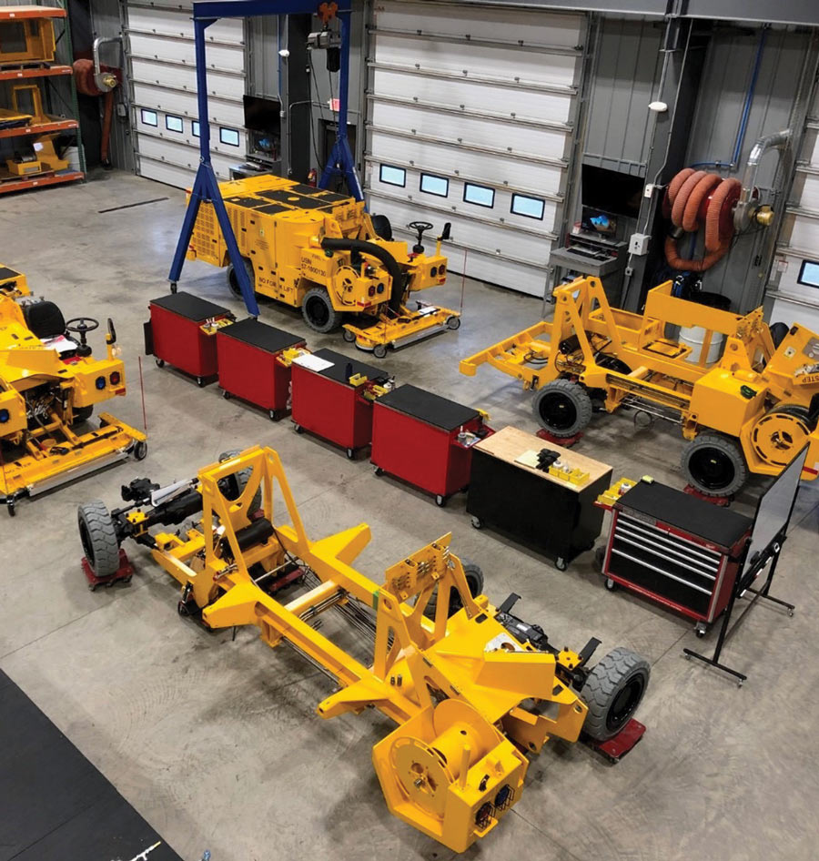 cleaning vehicles at Triverus’ manufacturing plant in Palmer