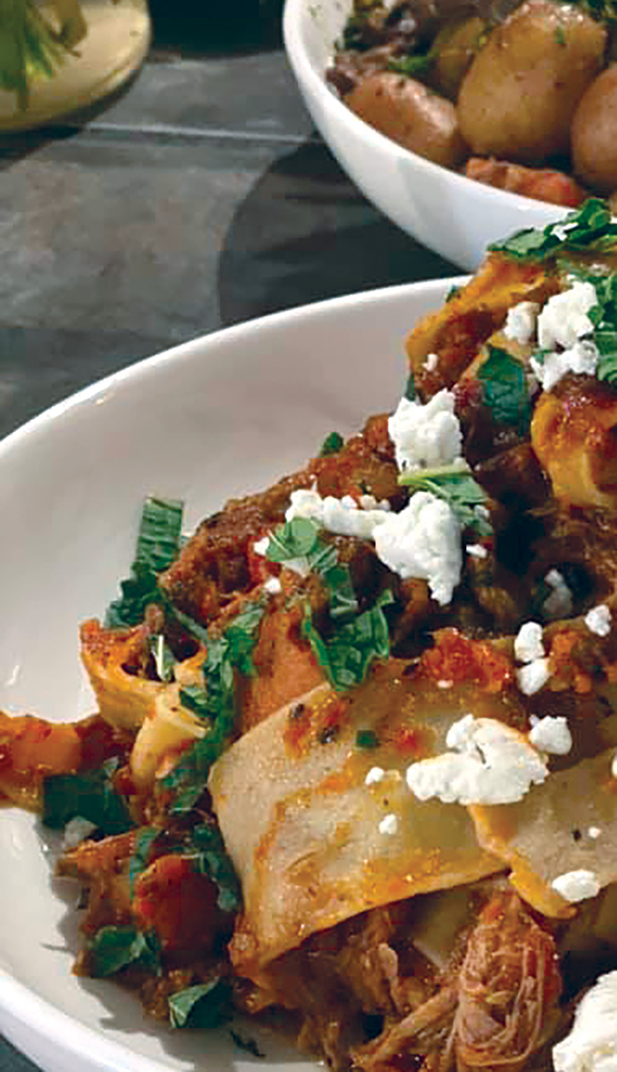 Everything at The Perch Restaurant is made in-house from scratch using local ingredients as much as possible, like these handcut pappardelle noodles using Alaska barley flour.