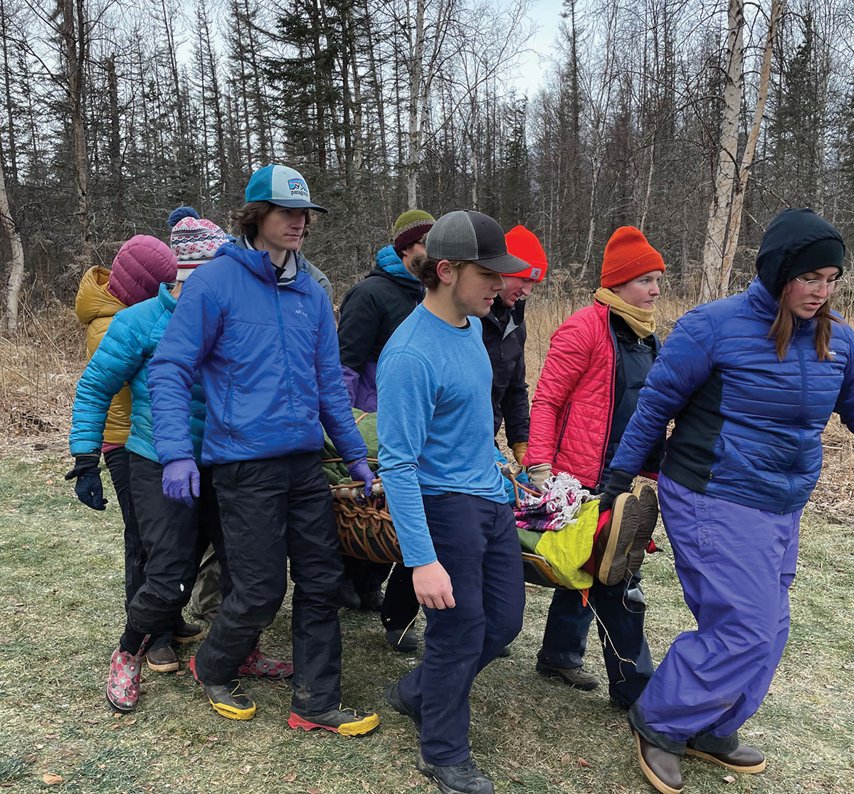 Wilderness Emergency Medical Education teaches group response activities in which a team leader directs the emergency response to a crisis scenario. These scenarios give students a chance to practice emergency skills and desensitize themselves to a situation they may find uncomfortable or frightening.