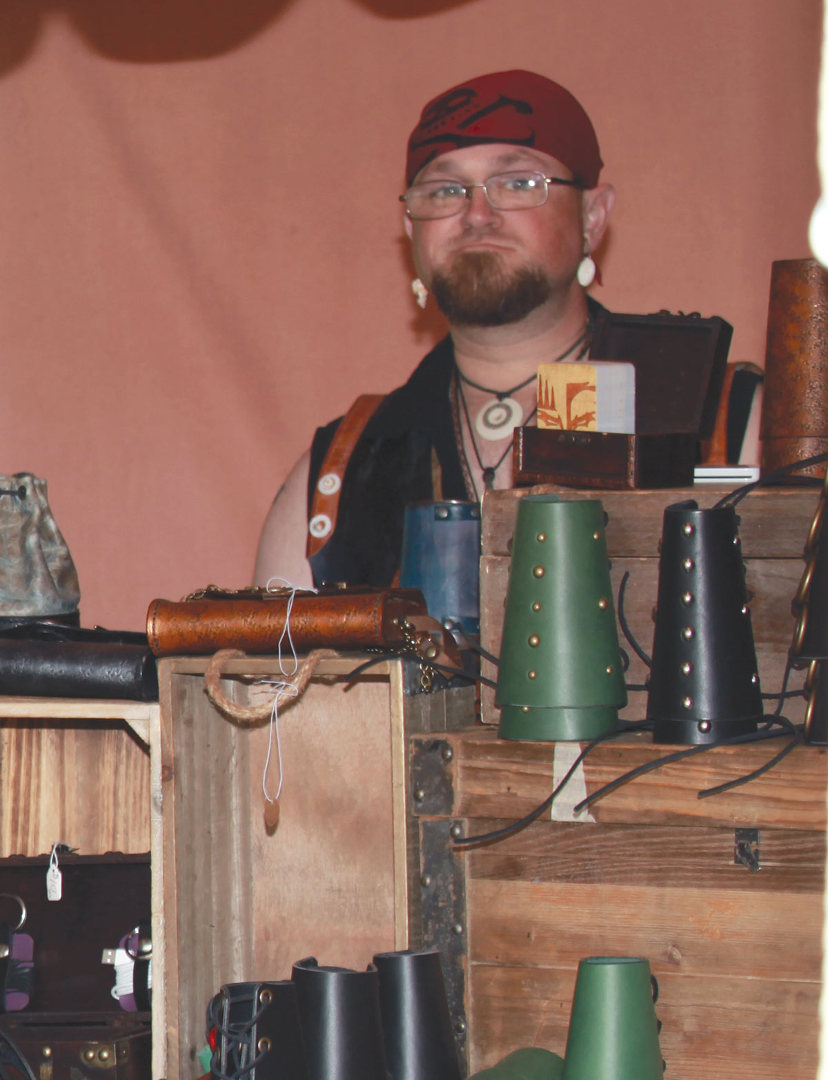 Vendors at the Three Barons Renaissance Fair mainly sell handmade goods, whimsical goods, or whimsical handmade goods.