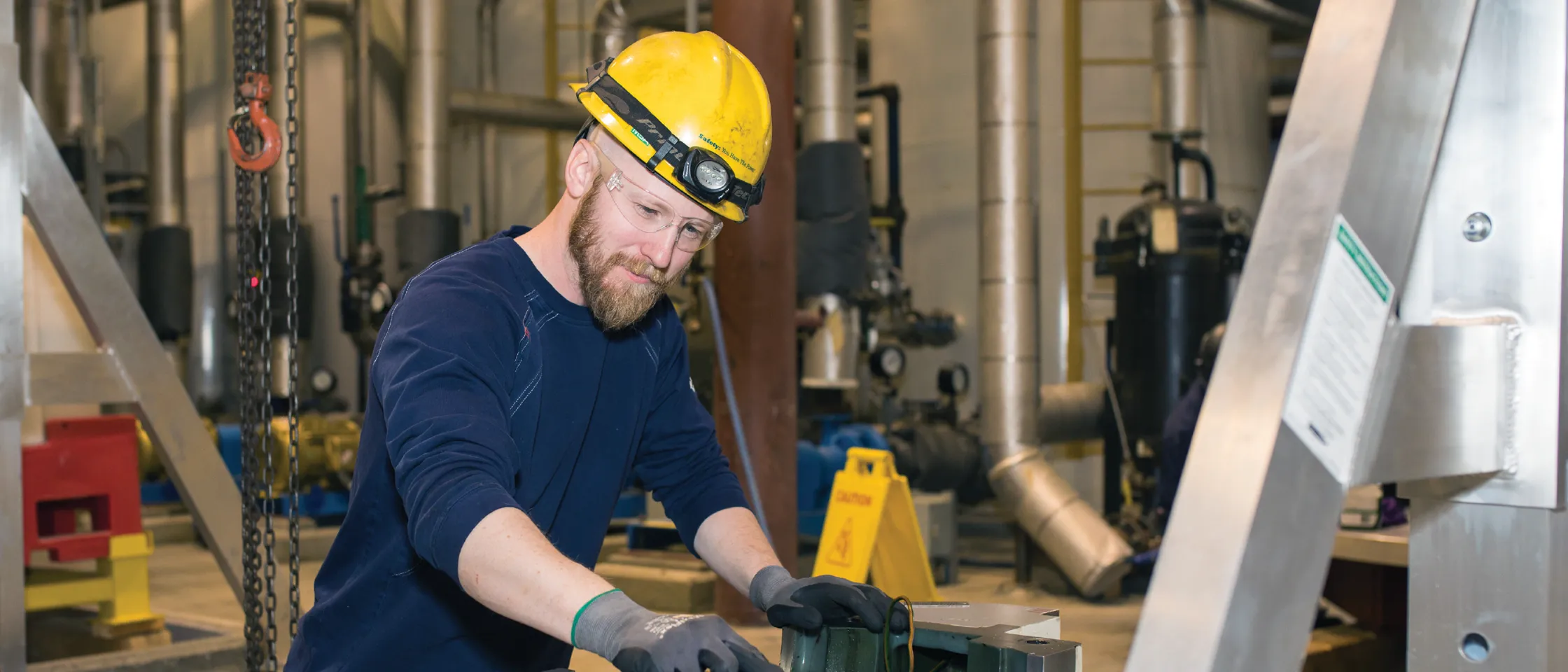 Gloves, eye protection, hard hats: employees at Golden Valley Electric Association’s North Pole power plant are taking active steps to make sure they end each workday safely.