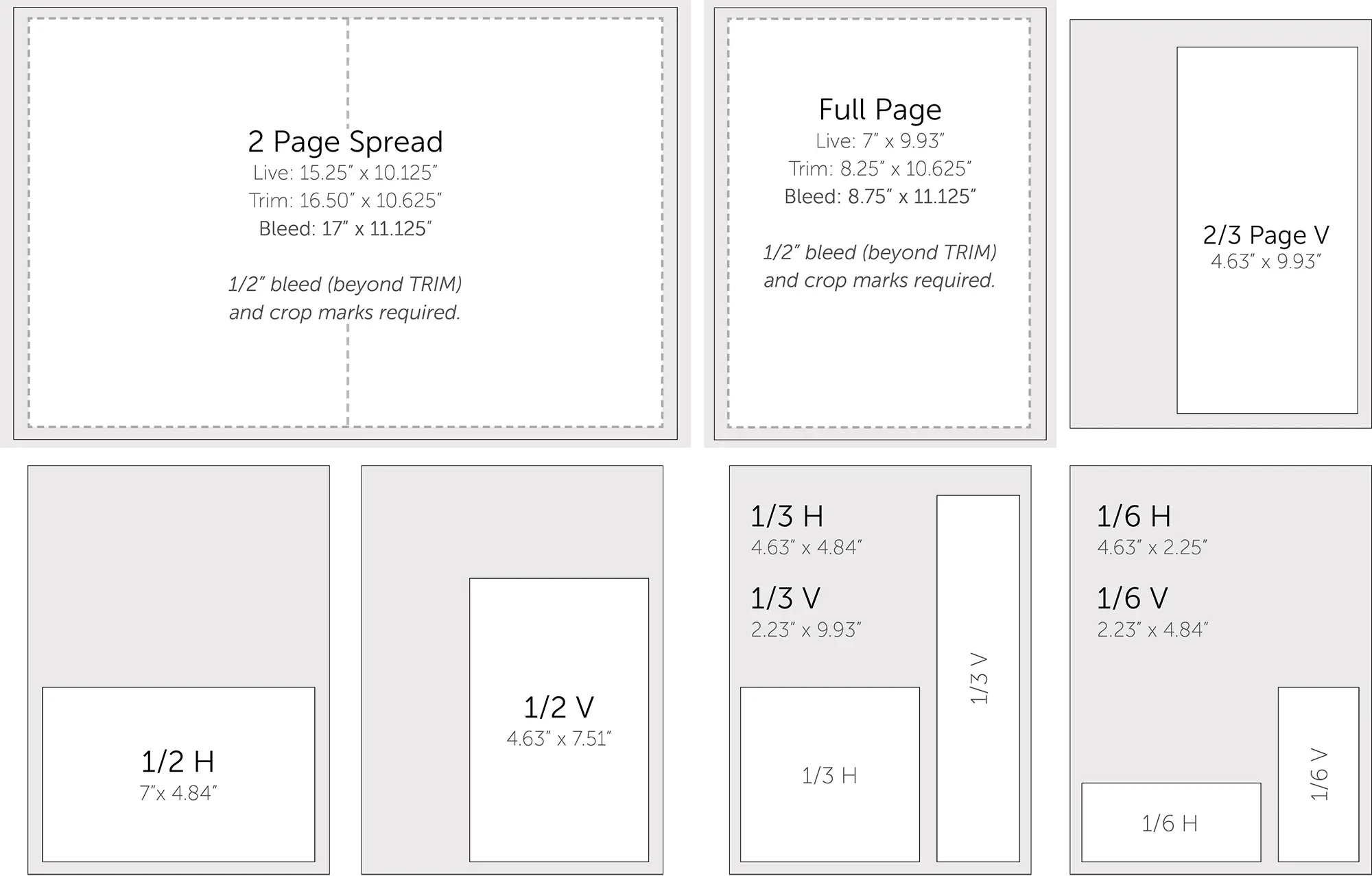Print Magazine Ad Sizes