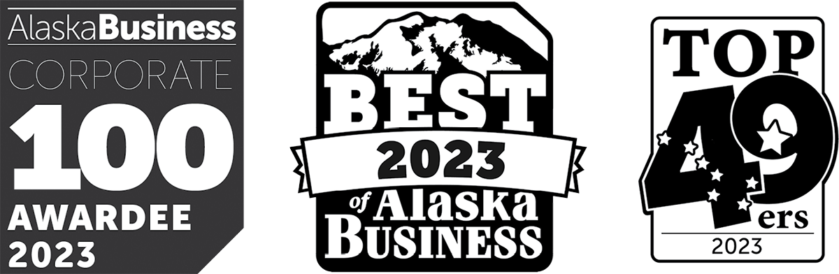 Alaska Business Corporate 100 Awardee 2023, Best of Alaska Business 2023, Top 49ers 2023